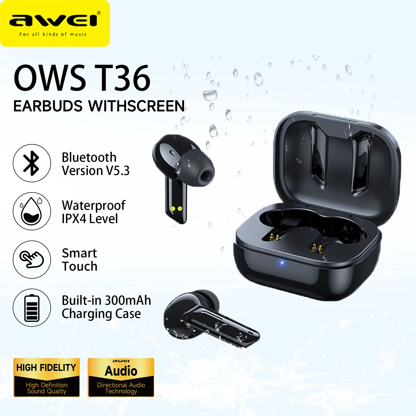 Tws Wireless Headset Bluetooth Awei Awei T36 TWS Earphone
