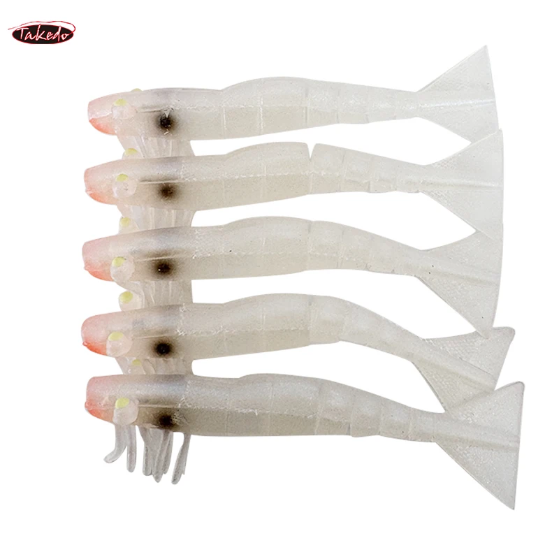 TAKEDO Hochwertiger LV01 Seebarsch-Garnelenköder 120mm 11g Ohne Haken Weicher Köder Angelköder Garnelen-Angelköder