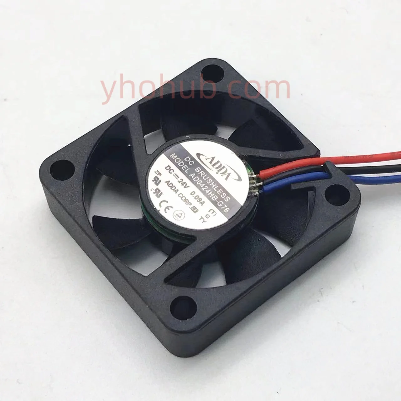 Adda Ad0424hb-g76 dc 24v 0.09a 40x40x10 mm Ventilador de Refrigeração do Servidor de Fios