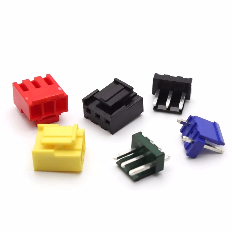 10PCSVH396colorrubbershellstraightpinplug2p3p4pwithlock
