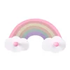 Cute Rainbow Kids Room Hook Wall Mounted Key Holder Wood Hanger Girls Bedroom Decoration Hooks Clothes Sundries Organizer Gifts 1