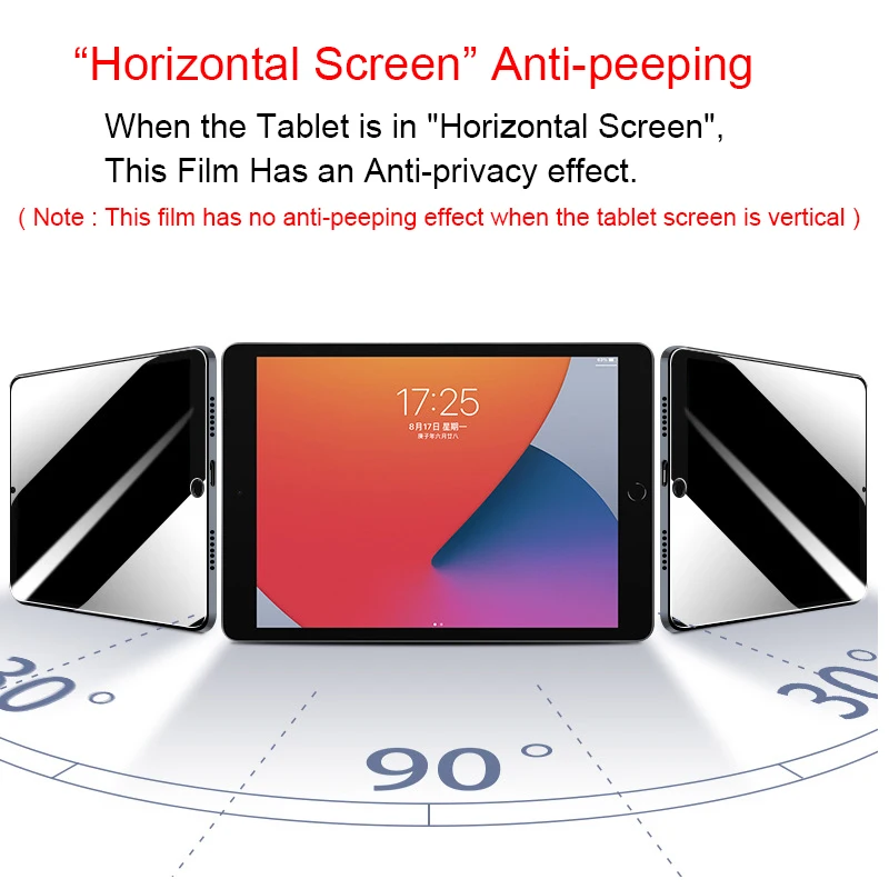 Privacy Screen Protector For iPad 10.2 Pro 11 12.9 Air 4/5 10th Gen 10.9''  Mini 6 8.3 Anti-spy Anti-Peeping Tempered Glass Film - AliExpress