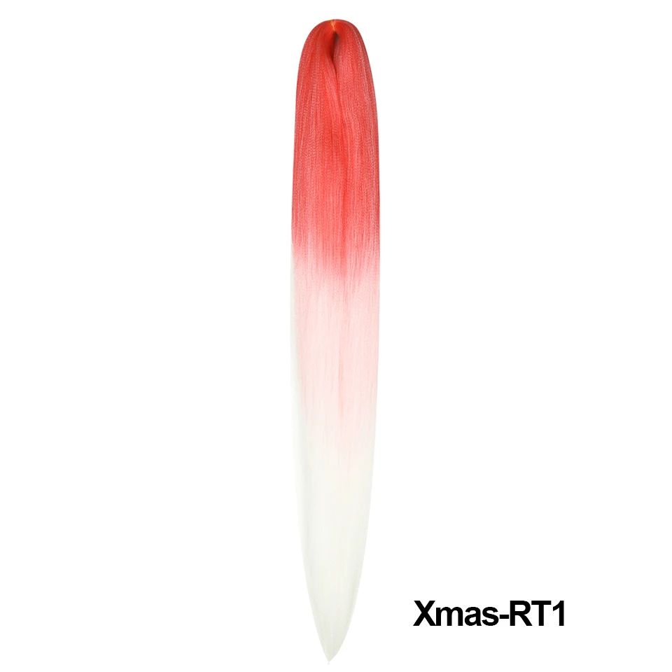 Miss Rola Synthetic New Christmas Colors Kanekalon Hair Jumbo Braid Yaki Straight Hair Extension Twist Braid Bulk
