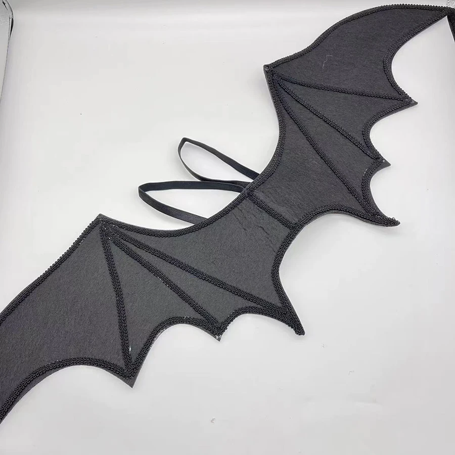 Halloween Bat Wings Demon Handmade Lace Big Bat Harness Wings Show Off The Costume For The Holiday halloween mask props anime cosplay props superhero cosplay props