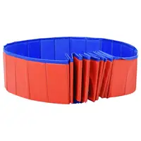 Piscine pliable pour chien pour se rafraîchir en été - Construction en PVC durable avec surface antidérapante et design compact, idéale pour les loisirs en plein air et le rafraîchissement des animaux de compagnie 5
