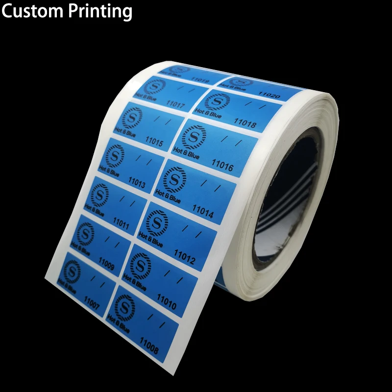 맞춤형 디자인 방수 실버 VOID 라벨 도장, 벗겨내거나 깨진 탬퍼, 명백한 안전 스티커, 1000 개, 40x20mm