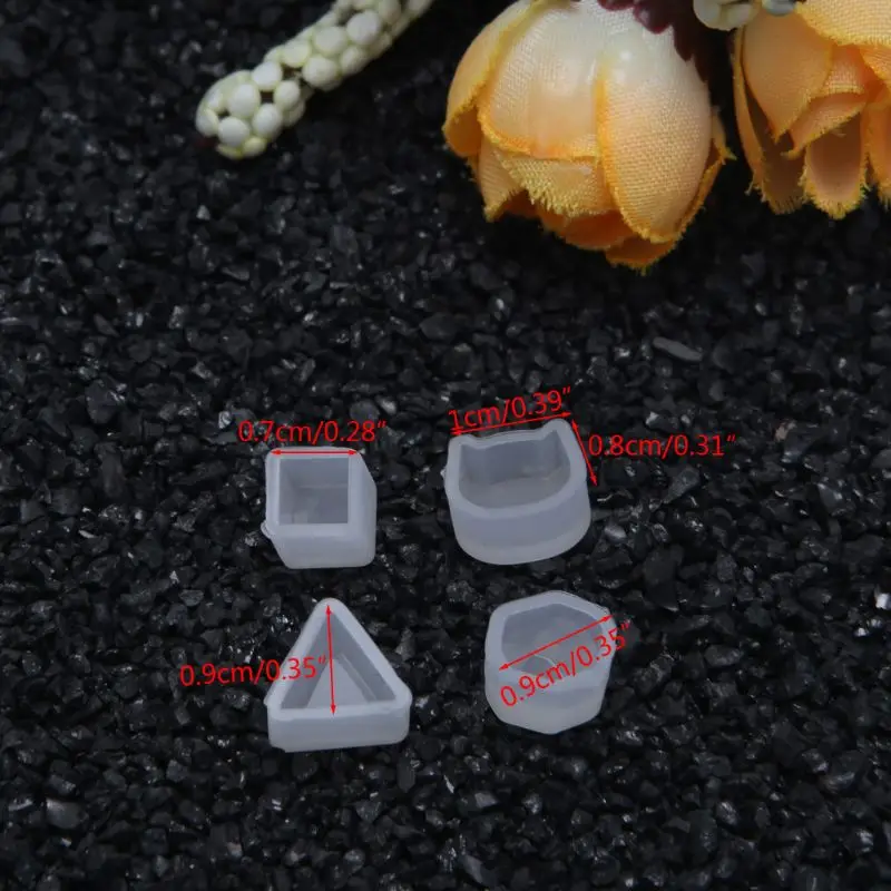 

8 Pairs Small Earrings Resin Mold Epoxy Resin Jewelry Making Pendant UV Silicone Mold DIY Ear Studs Mould Decor