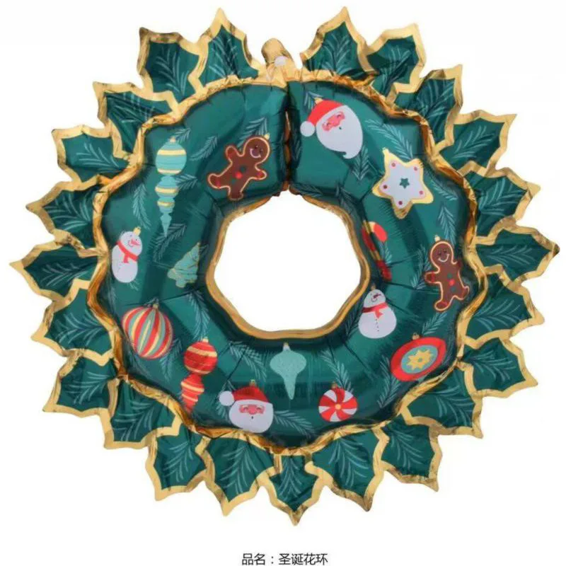 thumbnail image 1 of Globo de aluminio navideño 2025 con forma de Papá Noel, reno, árbol, muñeco de nieve, hombre de jengibre, decoración para fiestas navideñas, 1 of 5