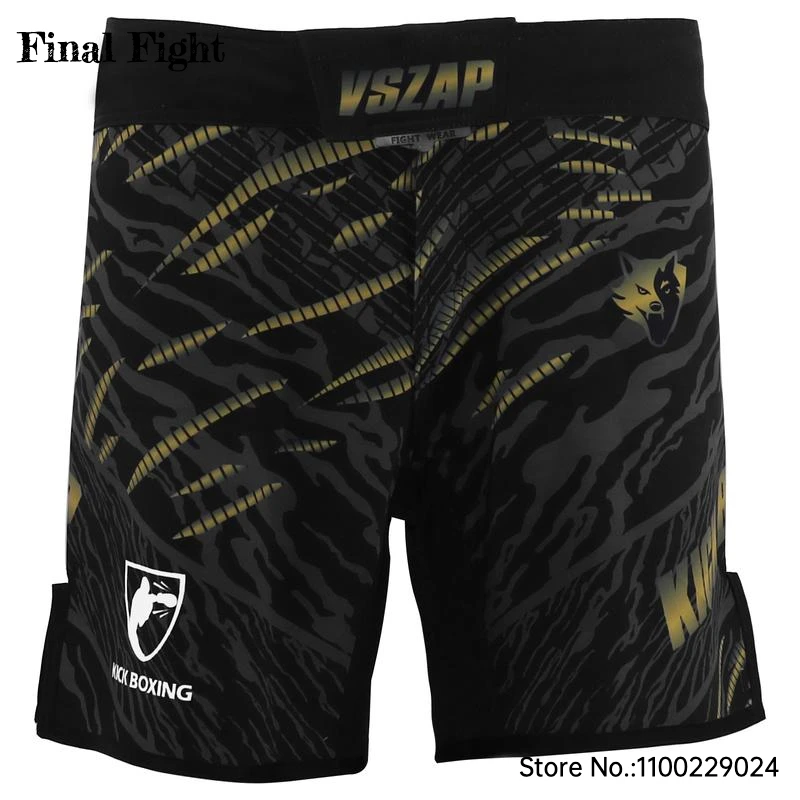Vszap MMA Shorts Fight Grappling MMA Pants Jiu Jitsu Martial Arts Clothing Wresing Kickboxing Muay Thai Boxing Shorts