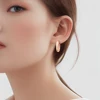 Simple 925 Silver Circle Hoop Earrings Girl Rose Gold & Gold Color Elegant Office Style Classic Earrings Accessories 5