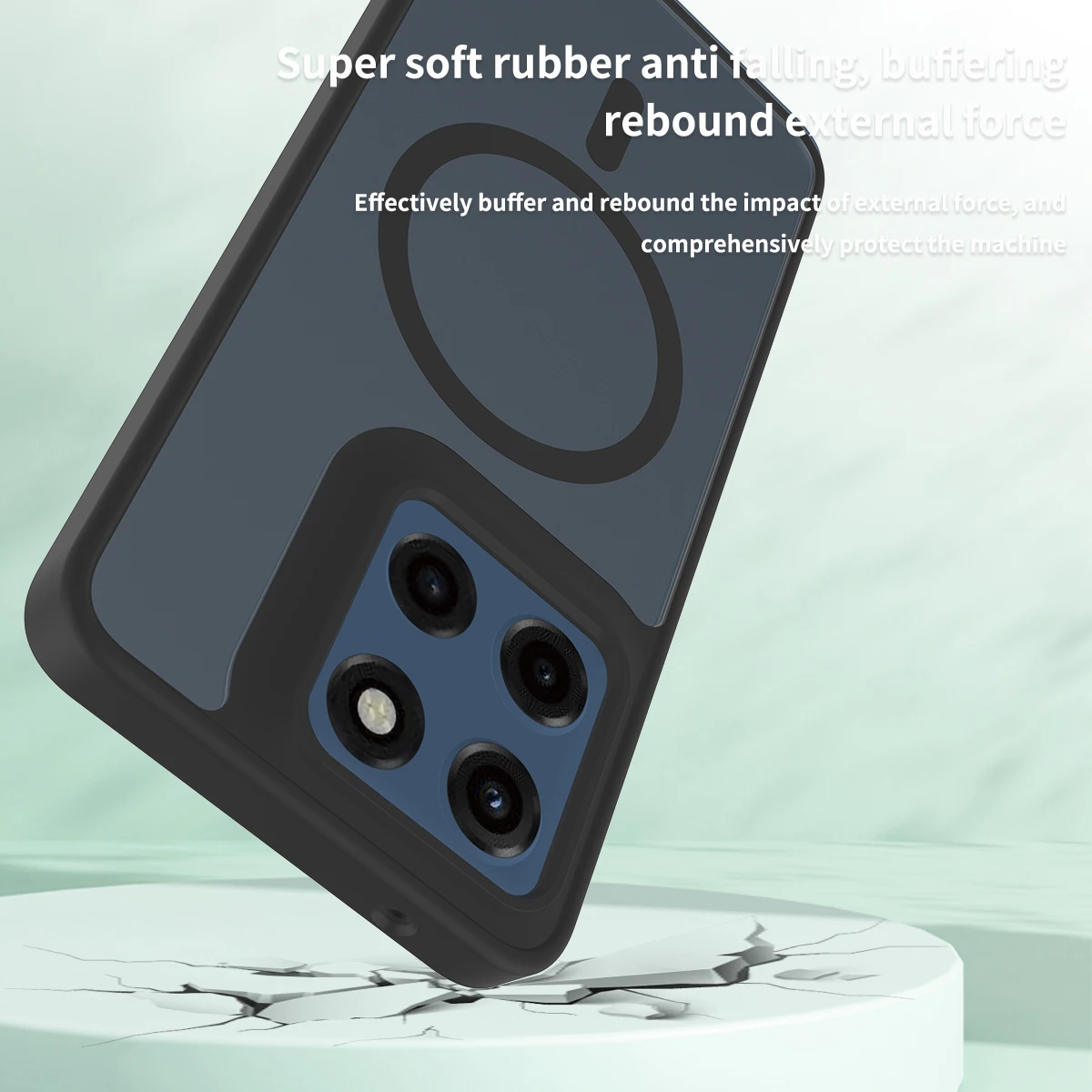 Matte Translucent Magnetic Phone Case with MagSafe Drop Protection