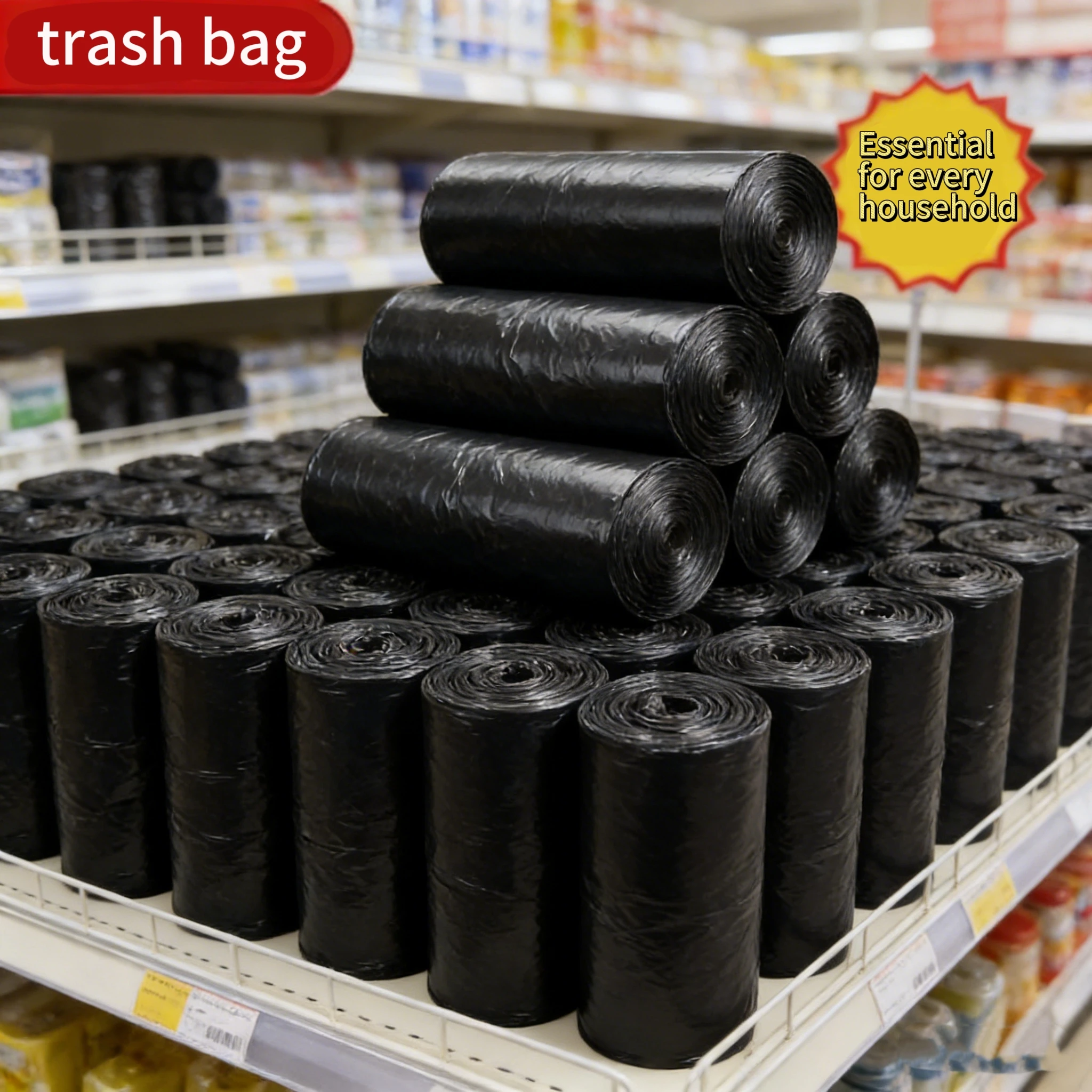 Portable 1-6 Rolls Garbage Bags for Camping Fishing And Home