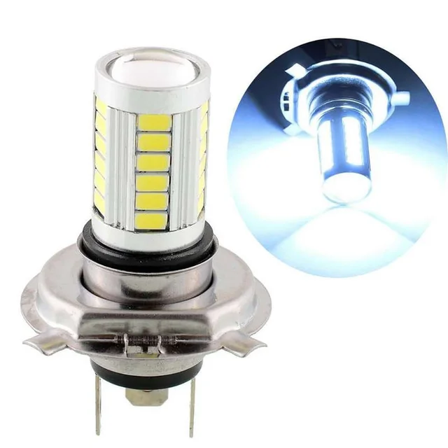 Car fog light bulb H4 lamp fog light headlights led diodes lamps  lights bulbs super bright motorcycle bulbs white fog lights 1PCS Simple version