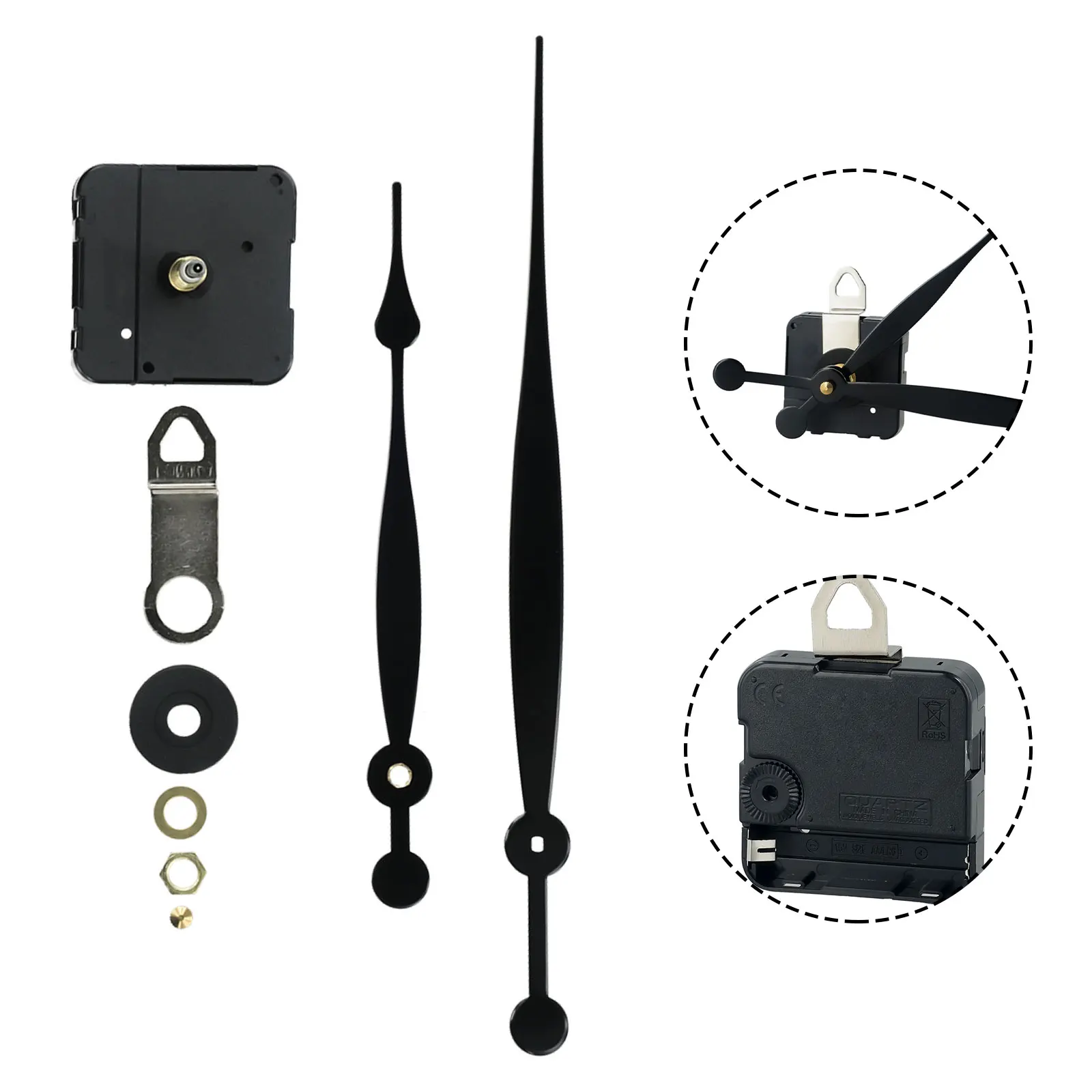 

DIY High Torque Quartz Controlled Clock Movement Motor Mechanism Long Hands DIY High-torque Clock Movement Decorative Wall Clock