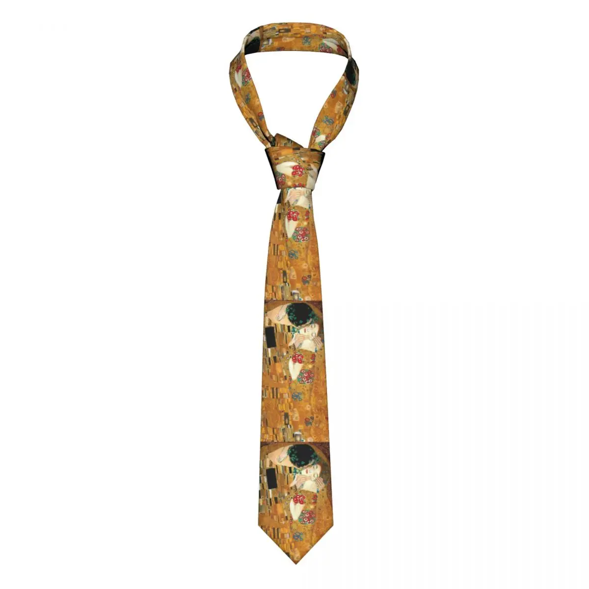 

Klimt Kiss Neckties Men Skinny Polyester 8 cm Wide Gustav Klimt Freyas Art Neck Ties for Mens Daily Wear Cravat Party