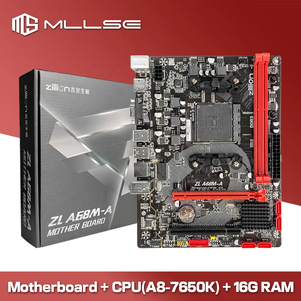MLLSE New ZL A68M-A Motherboard With Combo Kit Set CPU A8