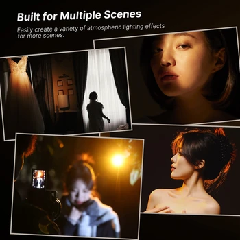 Ulanzi LM07 Videography Flashlight Bi-Color Dimmable Brightness Zoomable Light Photography Video Light for Outdoor 6