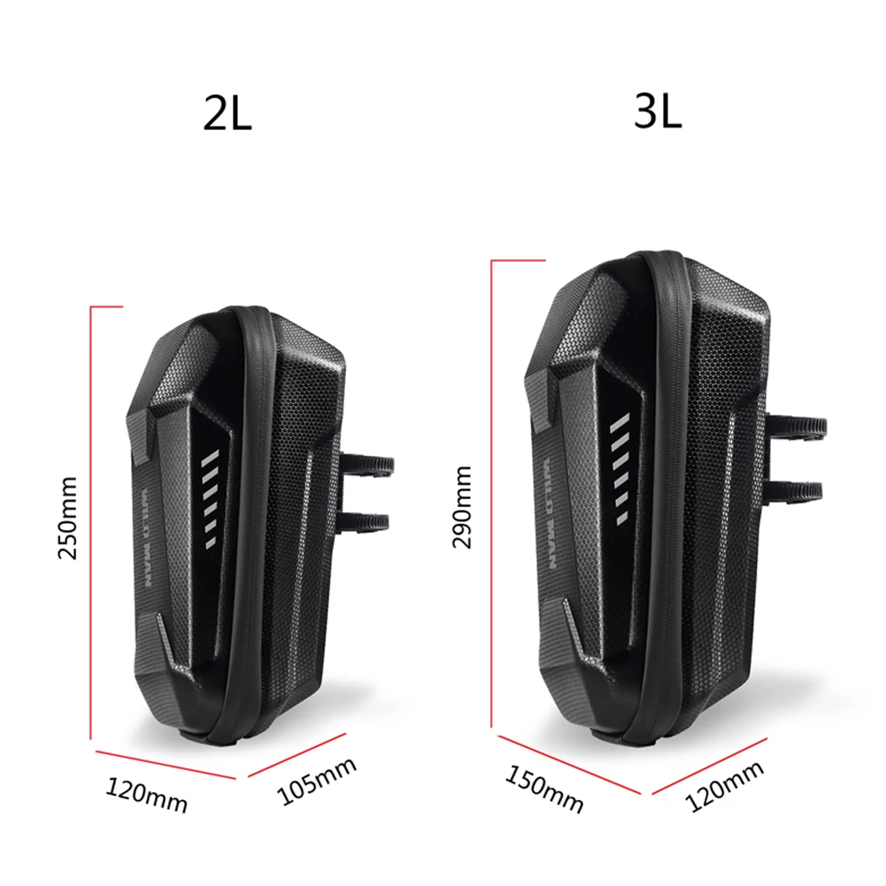 Electric Scooter Front Storage Bag 4-2L WILD MAN Hard Shell Bag Large Capacity Waterproof Skateboard Hanging Case for M365 Pro