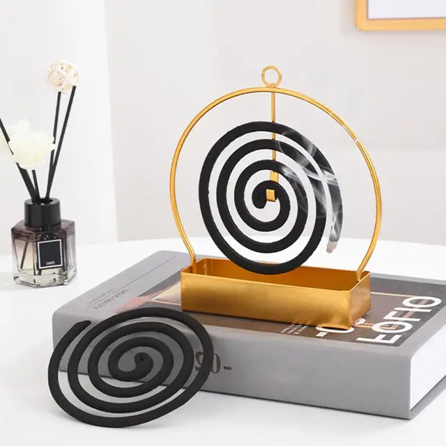 Hasznos Északi Szúnyogtekercs -Tartó, Hamu Tartály Alapja A Nyári Vasművészeti Szúnyog Keret Rovarriasztó Füstölő Állványhoz