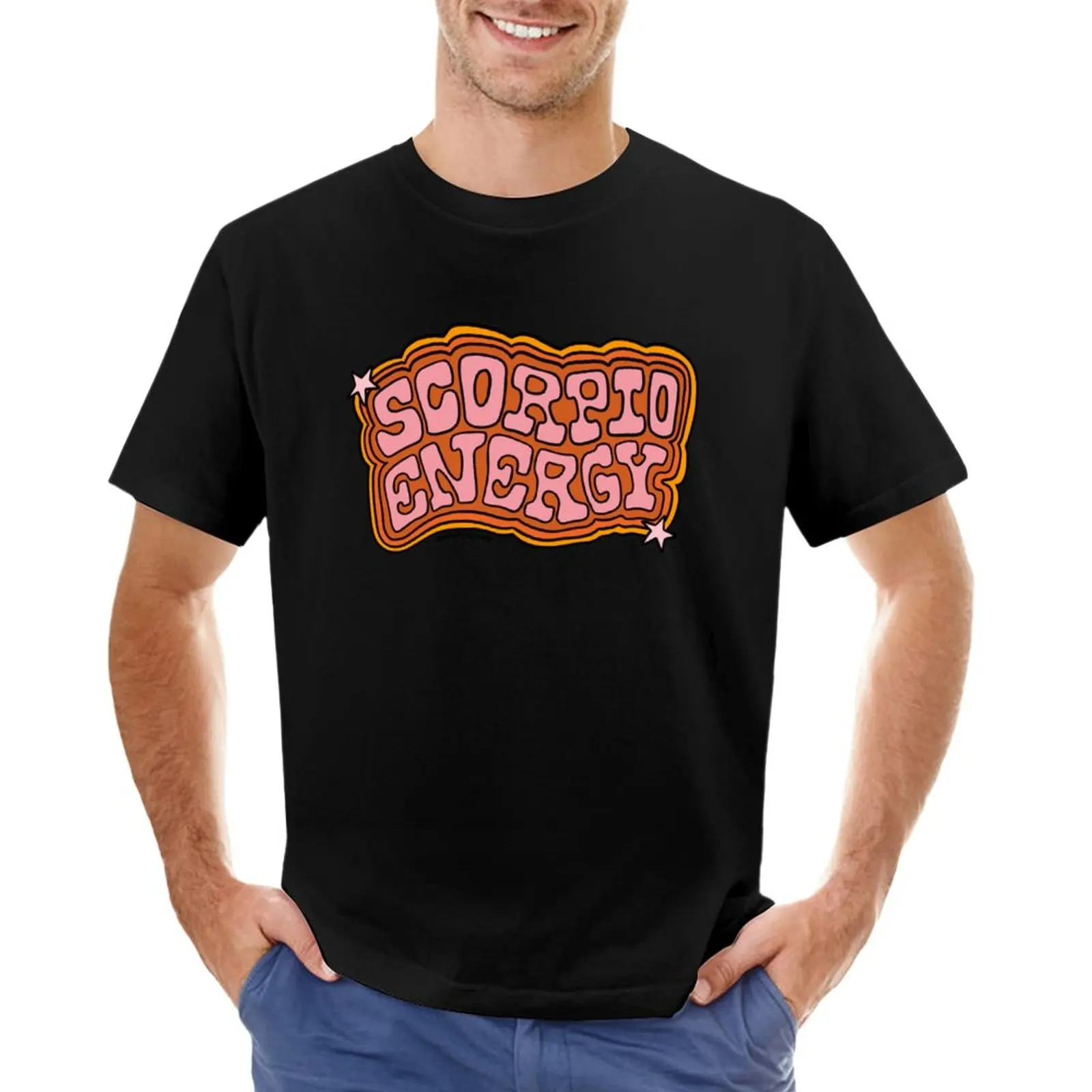 

Scorpio Energy T-Shirt for a boy sweat Aesthetic clothing t shirts for men cotton