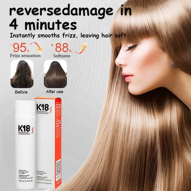 Hair Mask 150ml K18 Leave-in Molecular Hair Mask Original Repair Molecular Hair Damaged Dry Frizz 4-minute Care Moisturizing Treatment