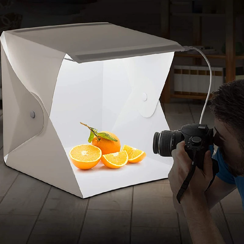 Lightbox Light Box Mini Photo Studio Box 23*22*24cm Photography Light Studio Shooting Tent Kit Multiple Color Backdrops