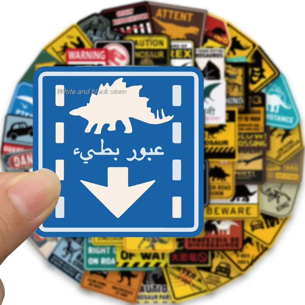 10/60 Pcs Jurassic World Signs Stickers Harajuku Luggage Laptop Decoration Salon Living Room Bicycle Cafe Hip Hop Decal Gift