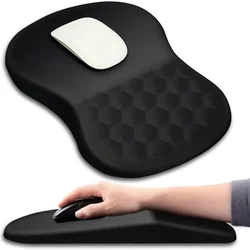 Tropical Pink Ergonomic Wrist Rest Mouse Pad with Memory Foam Support (Black)