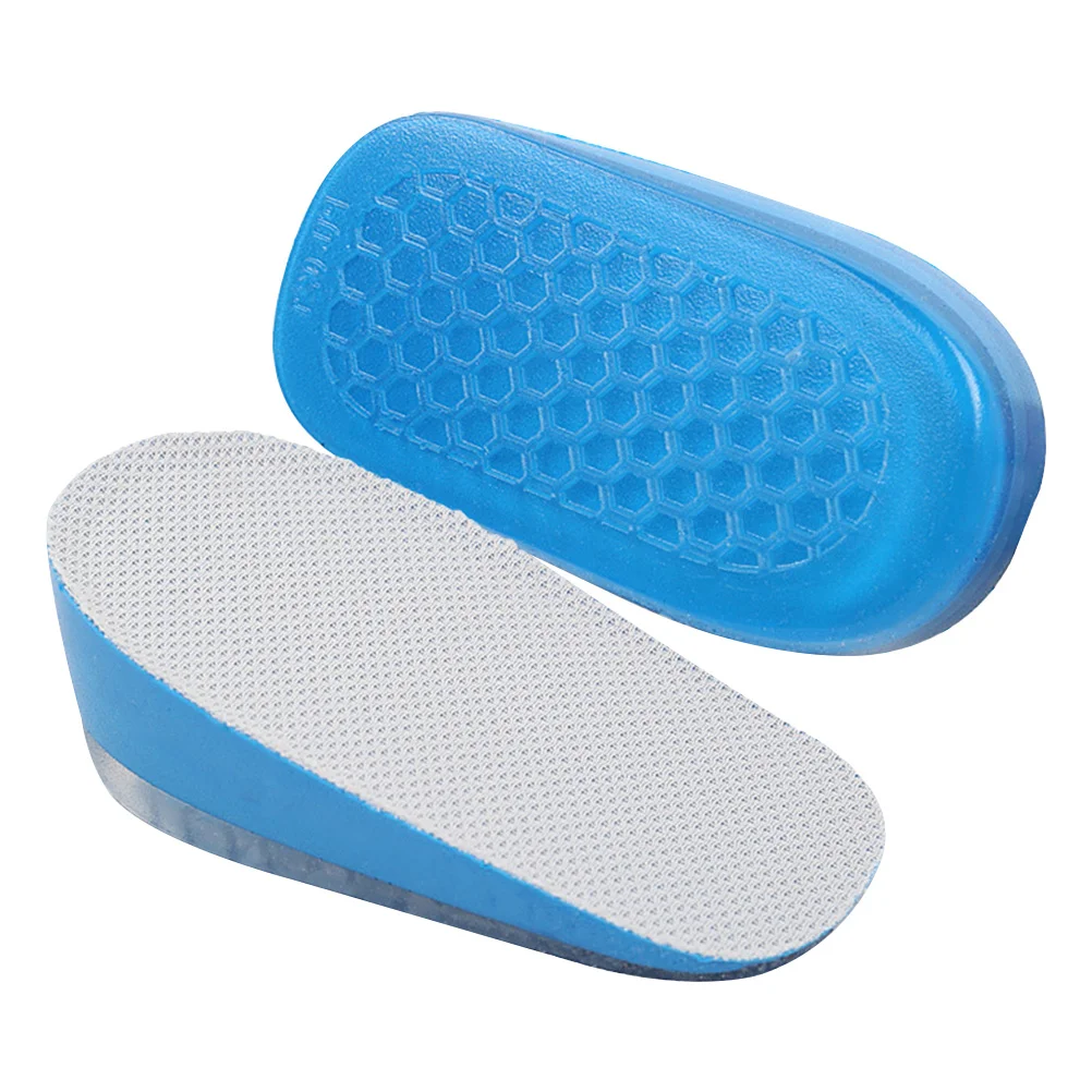 1 Pair of Gel Insoles Non Foot Care Protector Breathable Half Shoe Lift Pad - Size L (35cm) 1 pair thickening inner lining football guards leg protector soft without strapping soccer shin pads breathable reusable