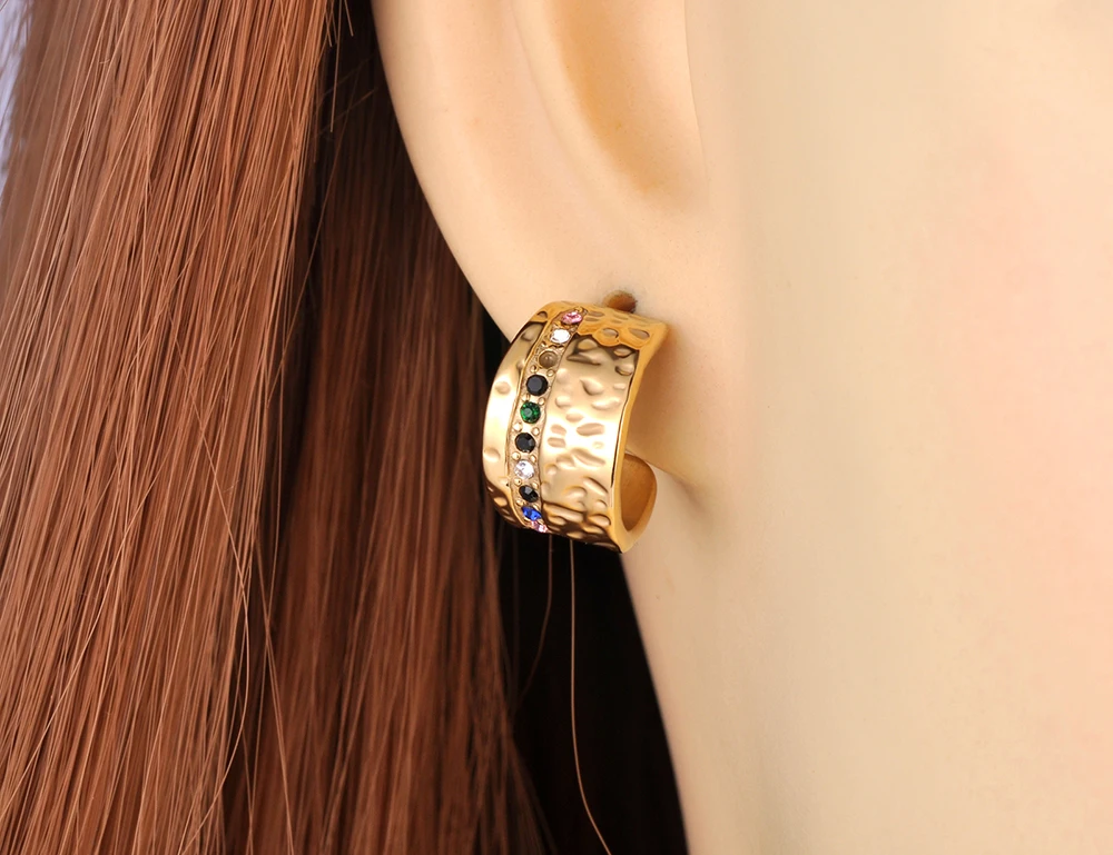 JeeMango Vintage-Ohrringe aus natürlicher Muschel, 18 Karat vergoldeter Edelstahl, für Damen, elegante Persönlichkeit, geometrisch geformt, E26057 – Detail 16