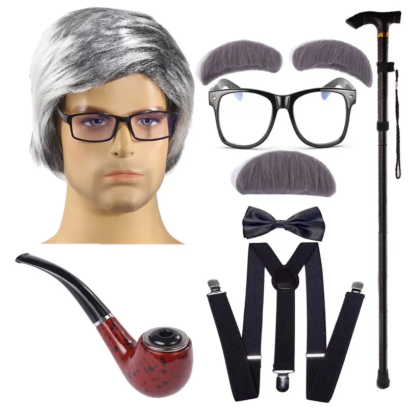 Holibanna Old Man Costume Accessories With Realistic Fake