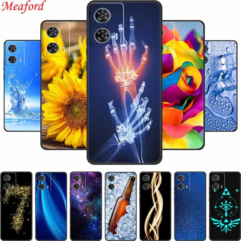 6.56 "Per Moto G24 Custodia G 24 Cover Per Telefono Custodia Morbida In Silicone Nero Per Motorola G24 Power Cover Posteriore Fundas Antiurto