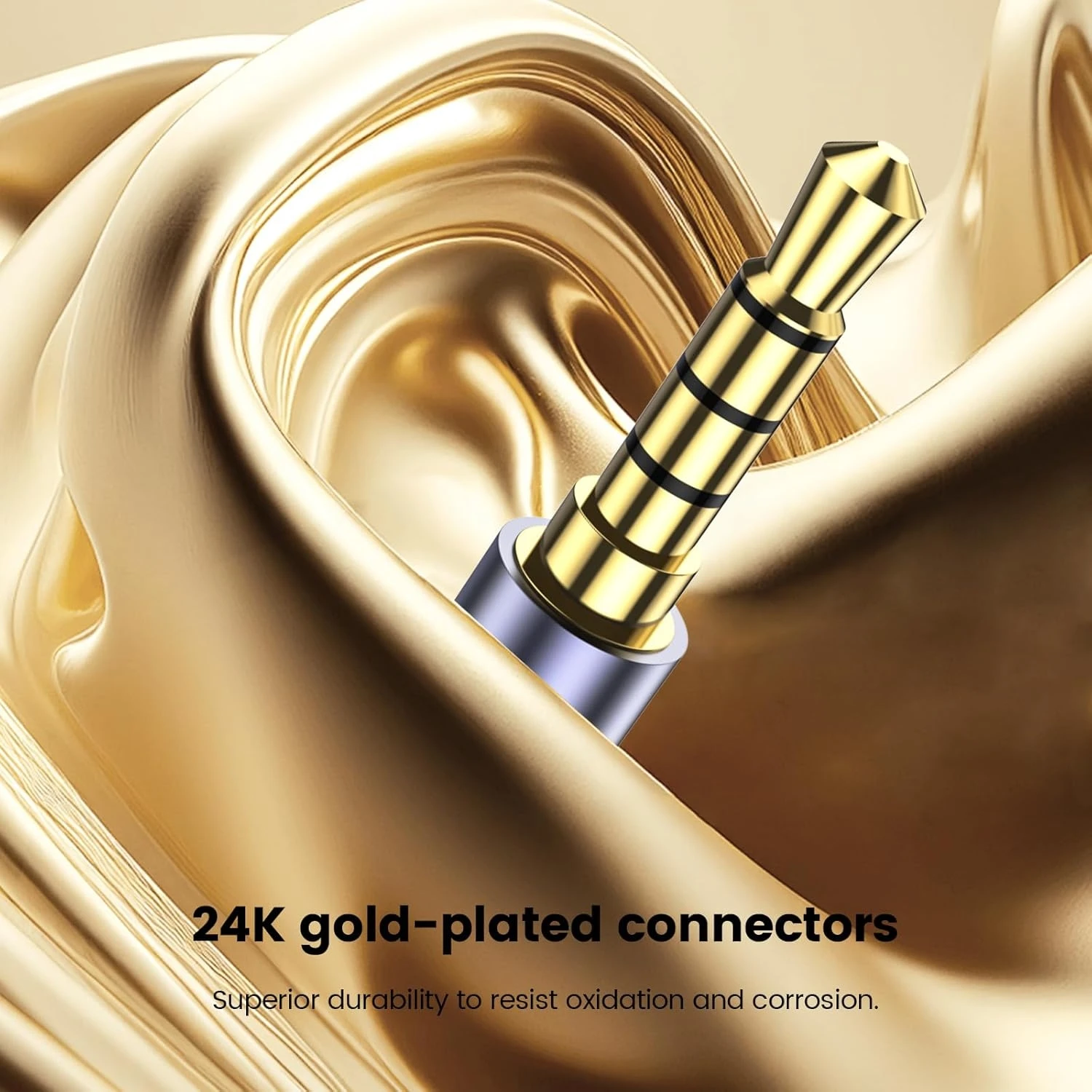 High-Quality 3.5mm Audio Cable with Noise-Cancelling Feature and Built-In Microphone