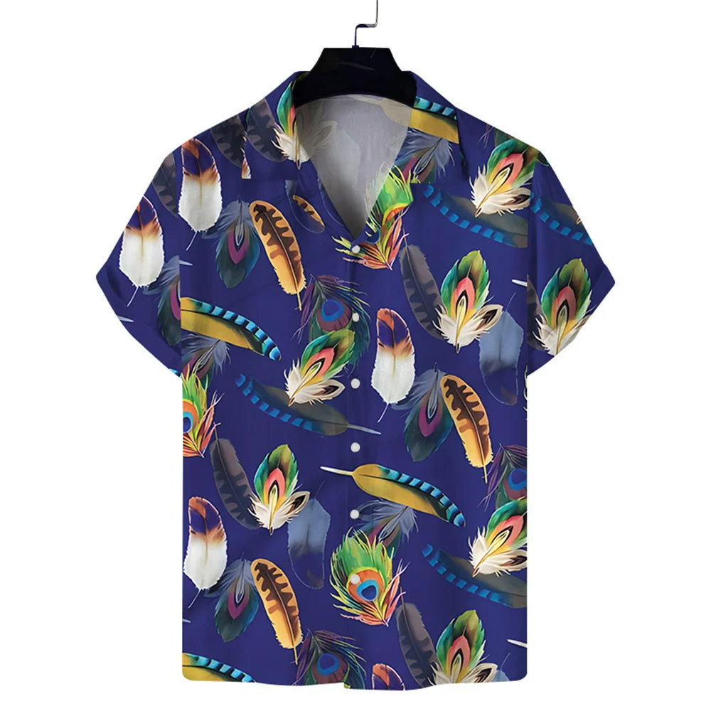 thumbnail image 1 of Camisa hawaiana de manga corta con estampado floral para hombre, camisas de solapa con estampado 3D de verano, camisas Y2k con botones, blusas de playa de gran tamaño, 1 of 5