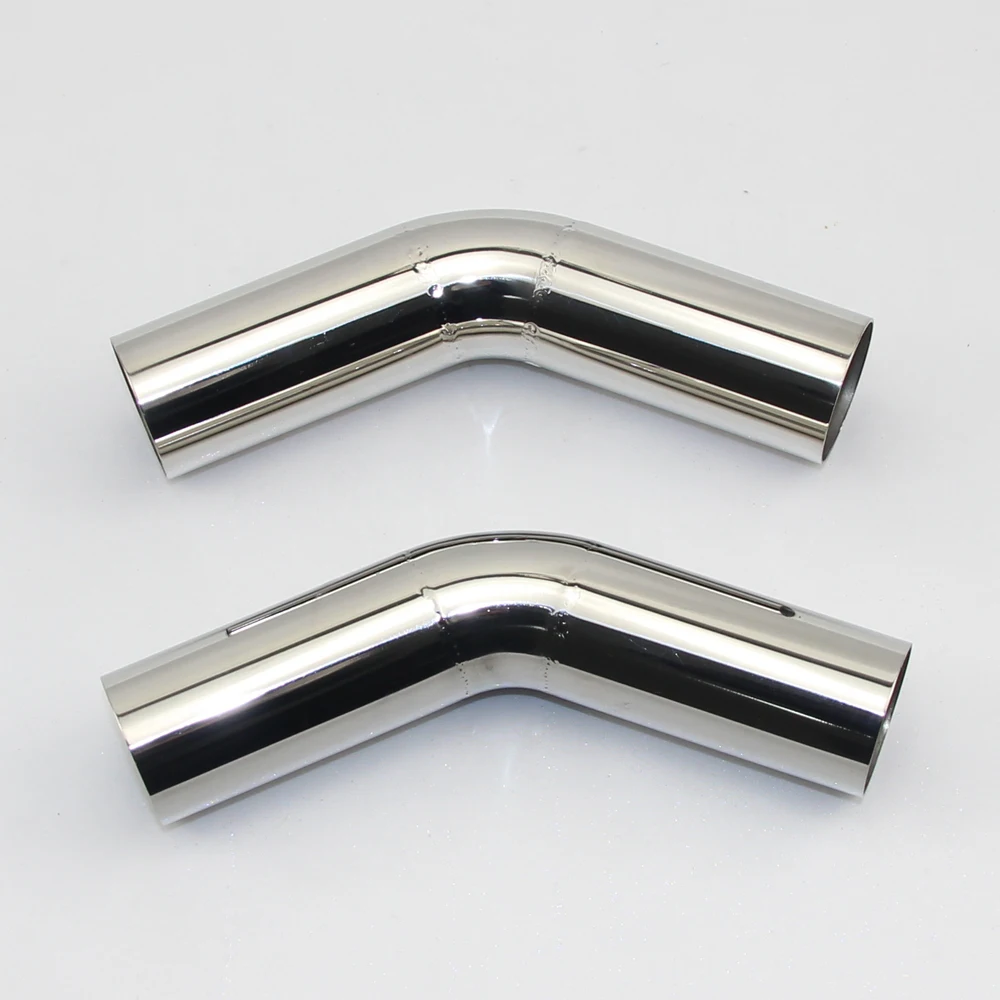 Exhaust Pipe 1PCS Car Accessories Automobile Muffler turns into stainless steel elbow 45 degree Angle reduce diameter