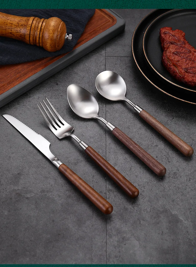 Wooden Handle Cutlery Set _11