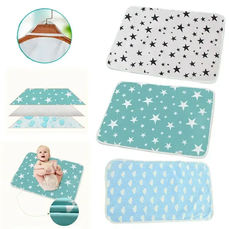 Baby Cloths Diapers Waterproof Sheet Washable Nappy Changing Mat Reusable Changing Pad Cover Baby Waterproof Changer
