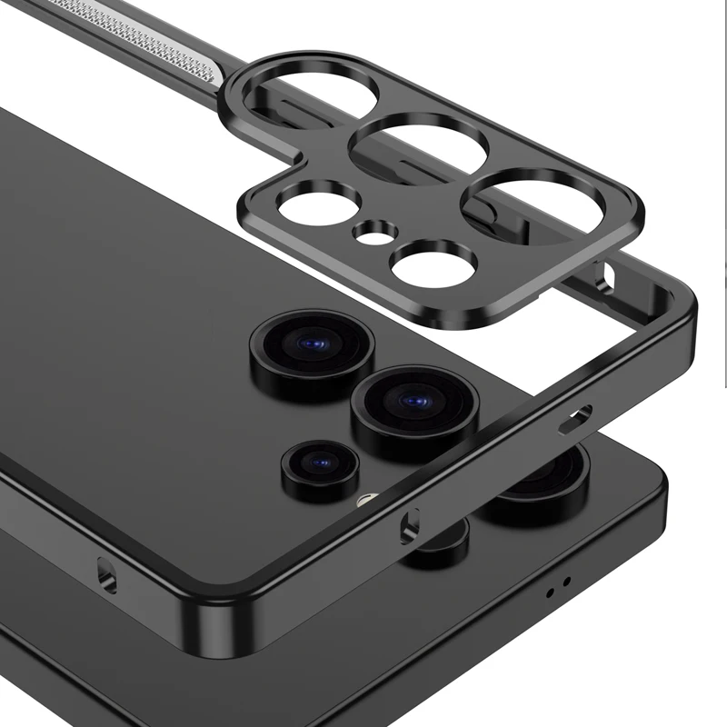 Enhanced Metal Frame Heat Dissipation Phone Case with Protective Lens Cap Cover