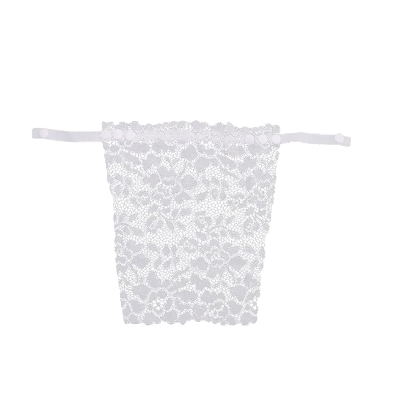 Women Lingerie Bra Women Summer Clip-On Floral Leaves Lace Mock Camisole Bra Insert Cleavage Cover Overlay Panel Vest Wrapped Chest Bandeau