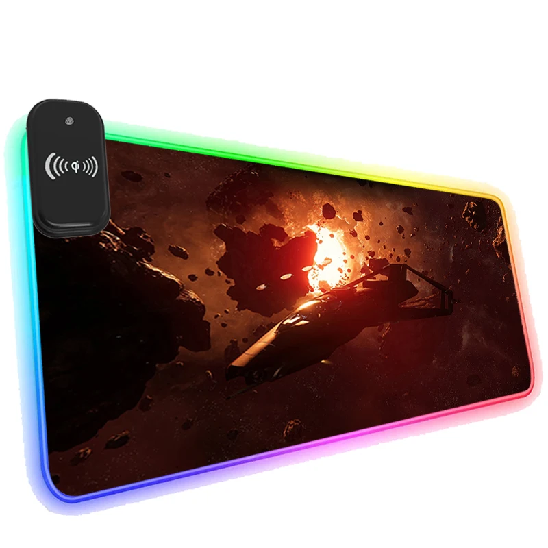 Ricarica Wireless Rgb Mouse Pad Led Gaming Star Citizen Cool Laptop Accessori Per Ufficio Tappetino Per Mouse Tappetino Da Gioco Tappetino Da Scrivani