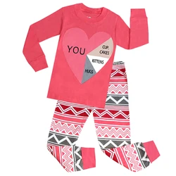 Cotton Long Sleeve Pajama Sets for Kids - Autumn Winter Collection (H02)