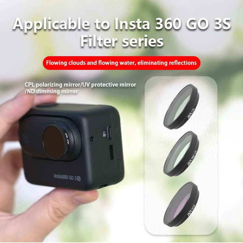 Filtre Pour Insta360 GO3S - Protection UV, CPL, ND8, étoilé Et Nuit, Verre Optique, Cadre Aluminium, Qualité Pro