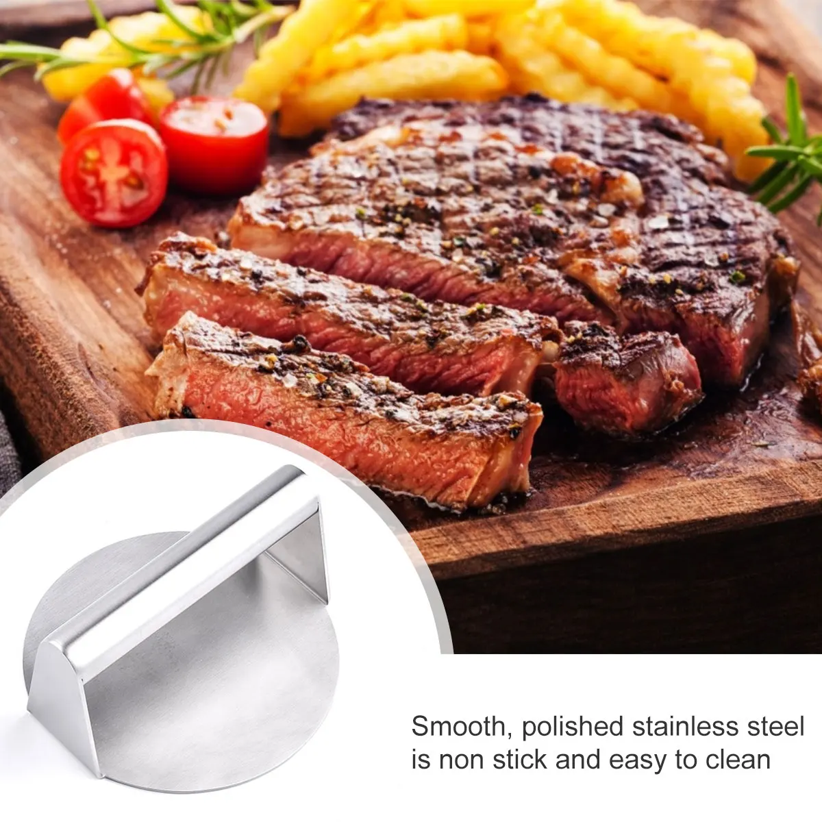 Burger Press Non-Stick Burger Pattie Press Hamburger Meat Round Grill Hamburger Patties Bacon BBQ Kitchen Tools