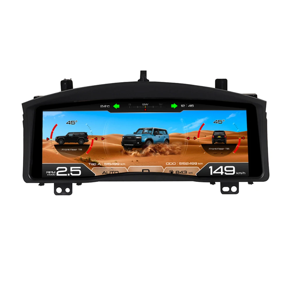 Panel de Instrumentos Digital Virtual de 12.3'' para Toyota Land Cruiser 200 LC200, Velocímetro, Pantalla LCD, Tablero de Instrumentos, ODO 4