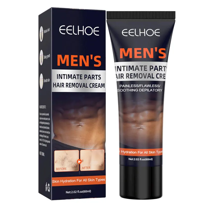 Men's Hair Removal Cream Hair Growth Inhibitor Face Beard Private Parts Armpit Arms Legs Permanent Epilator Painless Depilatory
