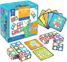 

Wooden Matching Game Puzzle Games Match Family Board Games Puzzle Building Cubes Educational Toy Memory Game for Kids and Adults