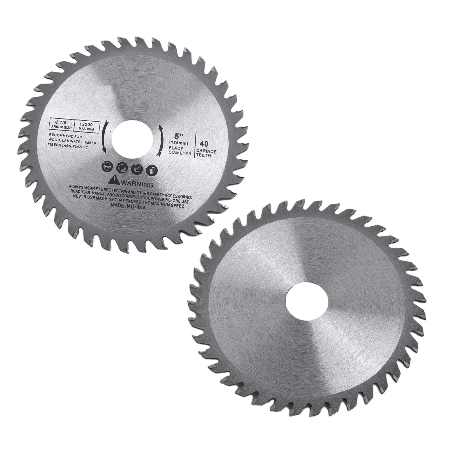 

5inch 125mm Cutting Disc Mini Circular Saw Blade 22.23mm Hole 40 Teeth For Wood Plastic Metal Rotating Cutting Carbide Blade