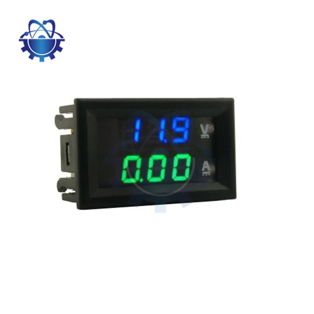 1-5PCS/ Set DC 100V 10A Mini Digital Voltmeter Ammeter 4 Bit 5 Wires Voltage Current Meter Tester Blue Red Dual LED Display