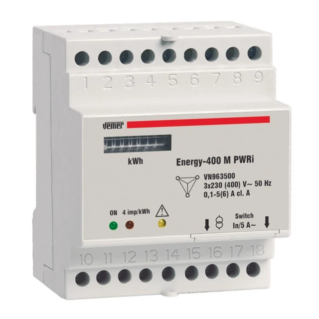 

HOME MEASUREMENT AND CONTROL ENERGY METERS/THREE-PHASE 3x230 (400)V AC/ENERGY-400 M PWRi VN963500