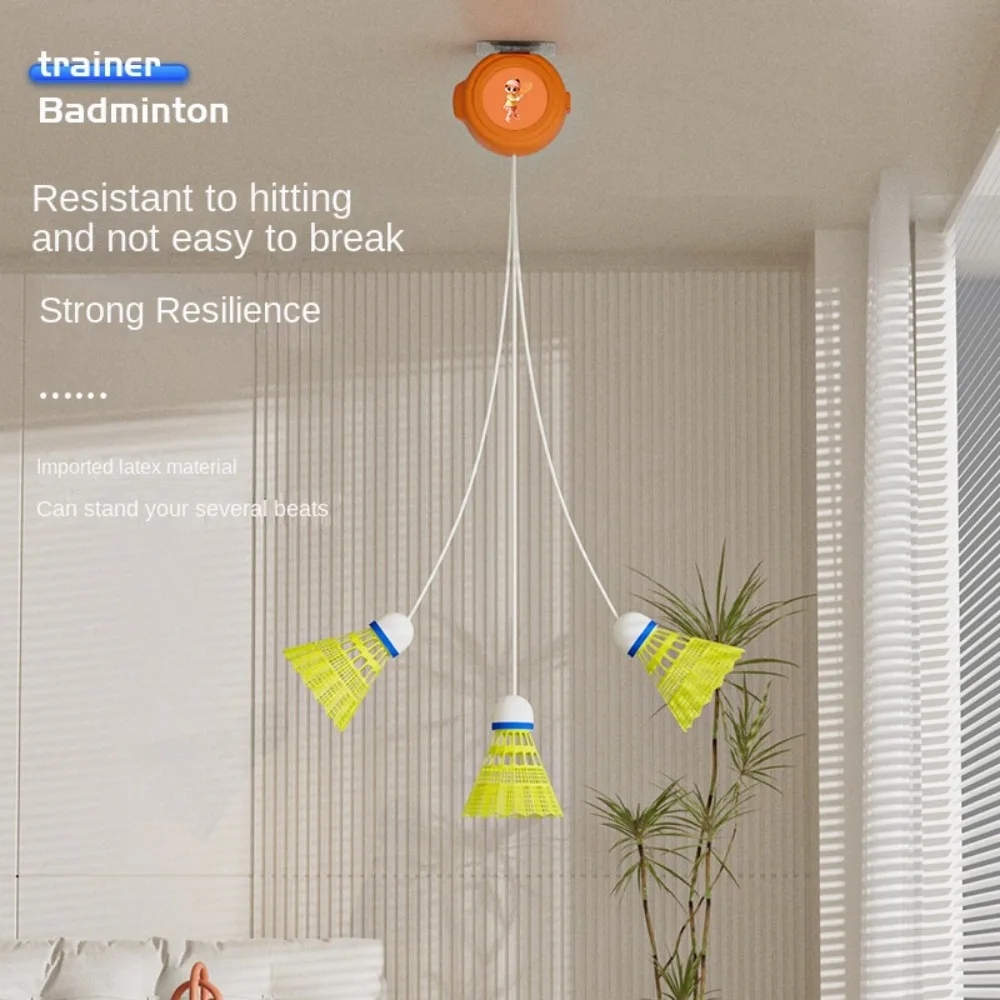 1 Set Accompanying Practice Trainer Badminton Rebound Spin Self Training Badminton Storage Stretch Self Training Shuttlecock